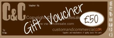 Custom & Commercial gift voucher £50.00 - OEM PART NO: GV1235