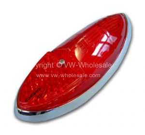 German quality hella marked tail light lens all red - OEM PART NO: 141945227D