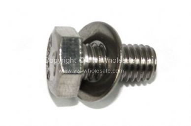 Stainless steel late hinge bolt and washers 8 needed 8/75-79 - OEM PART NO: 