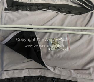 German quality blackout curtain set for rear left or right window with rails in Grey - OEM PART NO: CNC43455