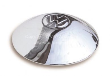 Genuine VW chrome domed hub cap with VW logo - OEM PART NO: 113601151