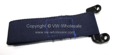 German quality short check strap & bracket blue Bus 61-67 - OEM PART NO: 211841388A