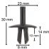 Plastic spreading rivet, dark gray, Ø8.0-8.2mm - OEM PART NO: 