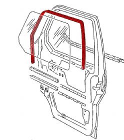 Window guide, front, right, fit for Bus T4 - OEM PART NO: 701837710D