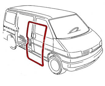 Sliding door seal for panel van Bus T4 1992-2003 - OEM PART NO: 7D0843791F