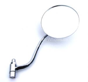 Chrome 101 style hinge mount door mirror long arm Right - OEM PART NO: 111857514AW
