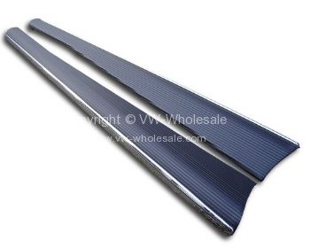 German quality running boards with black mats & 33mm polished aluminium trims - OEM PART NO: 111821507A