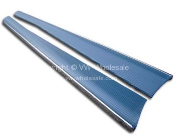 German quality running boards with satin blue mats fixings & 30mm Stainless trims - OEM PART NO: 111821508ASB