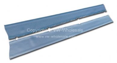 German quality running board mats in Satin blue - OEM PART NO: 111821531ASB