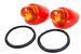 Pair of complete bullet indicator units with orange lenses Beetle