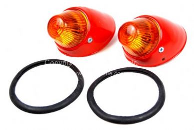 German quality complete bullet indicator units orange lenses - OEM PART NO: 211953041APAIR