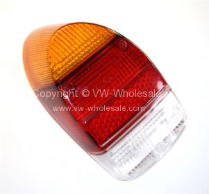 German quality tombstone lens Hella marked orange red & clear - OEM PART NO: 111945241M