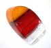 German quality tombstone lens Hella marked orange red & clear
