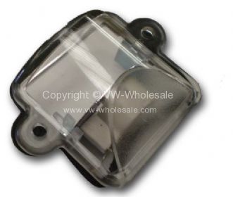 Number plate light lens seal and bulb holder Beetle 8/63-79 Type 3 4/61-7/73 - OEM PART NO: 311943121A