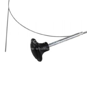 Bonnet release cable with Black pull knob Beetle 1/49-7/67 Ghia 56-74 - OEM PART NO: 143823531B