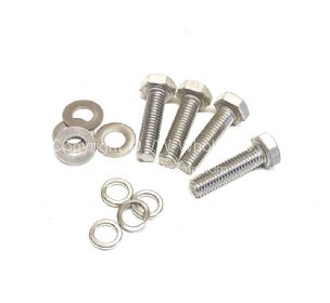 Stainless steel bumper iron to body fitting kit both bumper irons 52-8/67 - OEM PART NO: 