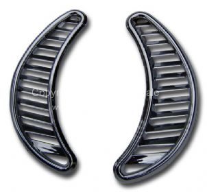 Chrome half moon rear 1/4 vents 8/70-79 - OEM PART NO: 113898447ACH