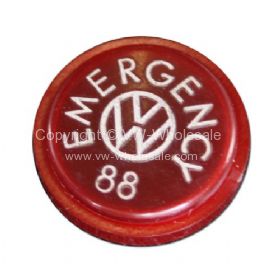 Genuine VW Emergency 88 marked insert cap for hazard light switch knob Used 8/67-79 - OEM PART NO: 111941543G