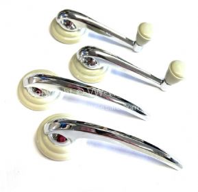 German quality window winder & relase handle set Silver beige - OEM PART NO: 111837581SB KIT