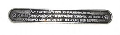 Dash Plate or Roof rack plate - OEM PART NO: 