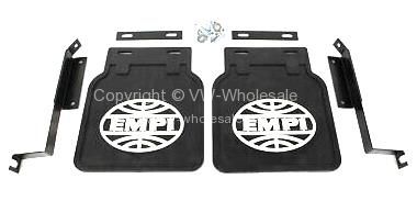 Empi mudflap set Black with White Empi logo for bus - OEM PART NO: 