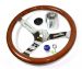 Empi 380mm/31mm Classic wood steering wheel with boss Beetle Ghia Type 3