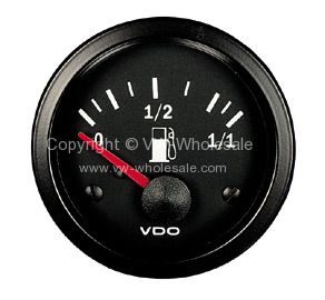 VDO fuel gauge 12 Volt for use with stock Type 1 sender - OEM PART NO: 