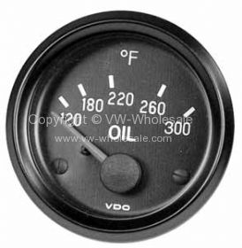 VDO oil temp gauge 52mm Black Cockpit 300F - OEM PART NO: V310012