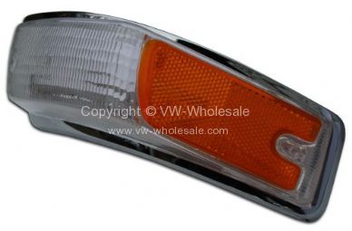 Front indicator lens clear and orange Left Ghia - OEM PART NO: 141953161CCL
