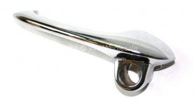 Genuine VW door handle without barrel Nice Chrome Left Used 63-6/67 - OEM PART NO: 143040541