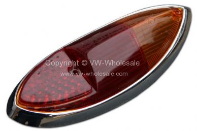 German quality tail light lens amber and red with Hella logo - OEM PART NO: 141945227E