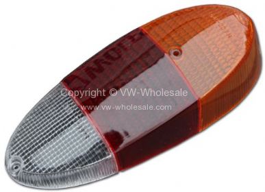 Tail light lens amber and red Ghia 69-71 - OEM PART NO: 141945227H
