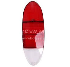Tail light lens red and white Ghia 71-74 Type 3 70-73 - OEM PART NO: 311945223R