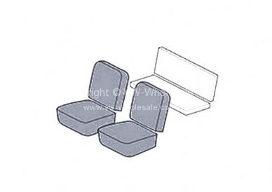 Seat covers front 4pc KG coupe 66-67 single colour - OEM PART NO: 431503
