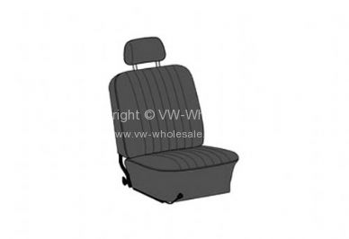 Seat cover set 6 pcs KG coupe 69-71 single colour basket weave - OEM PART NO: 431526
