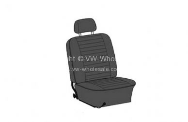 Seat cover set 6 pcs KG coupe 72-74 single colour basket weave - OEM PART NO: 431527
