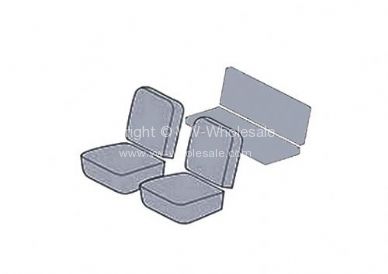 Seat cover set 6 pcs KG coupe 69-71 smooth combo - OEM PART NO: 431526OEM
