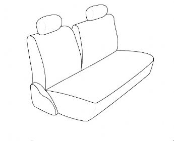 Seat cover rear 2pc KG cabrio 72-74 smooth combo - OEM PART NO: 431612OEM
