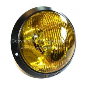 German quality headlight unit LHD with yellow Hella lens Ghia - OEM PART NO: 142941039Y