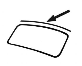 Seal for top of front window frame Ghia convertible 69-74 - OEM PART NO: 141871609