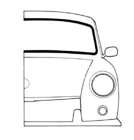Front screen seal with groove for C style trim Type 3 - OEM PART NO: 311845121A