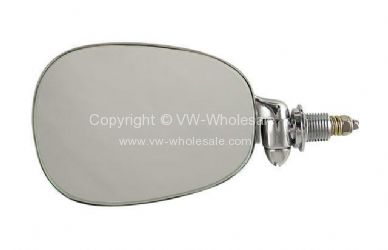 Flat 4 stainless steel door mirror Type 3 Left - OEM PART NO: 