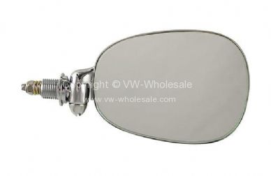 Flat 4 stainless steel door mirror Type 3 Right - OEM PART NO: 