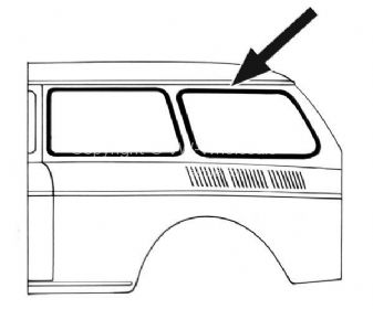 Square back fixed rear side window seals Pair Type3 62-74 - OEM PART NO: 361845342C