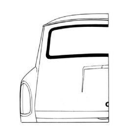 Squareback rear screen seal with groove for trim - OEM PART NO: 361845521A
