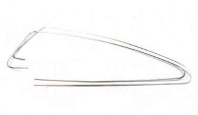 German quality metal chrome trims for fastback rear side seal pop out Left & Right Type 3 - OEM PART NO: 315853345/6