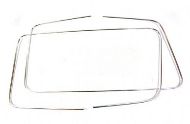 German quality metal chrome trims for squareback middle side seal Pair 63-73 - OEM PART NO: 365853347