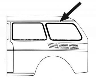German quality squareback  rear quarter window seal  with groove for trim - OEM PART NO: 361845341A