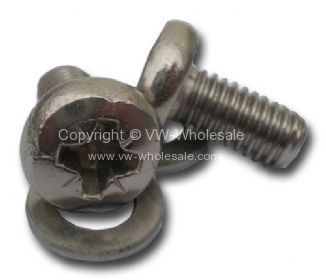 Stainless screws for side door small mechanism set of 2 - OEM PART NO: 