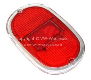 German quality all red rear lens with Hella logo - OEM PART NO: 211945241RED